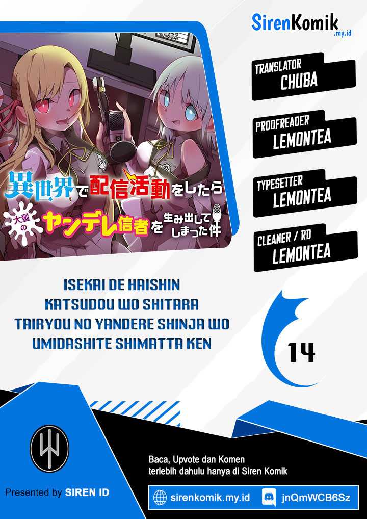 Isekai de Haishin Katsudou wo Shitara Tairyou no Yandere Shinja wo Umidashite Shimatta Ken - Chapter 14 1
